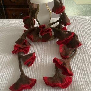 Funky Felt Flower Scarf. Hardly Worn . In great condition. Like New!
